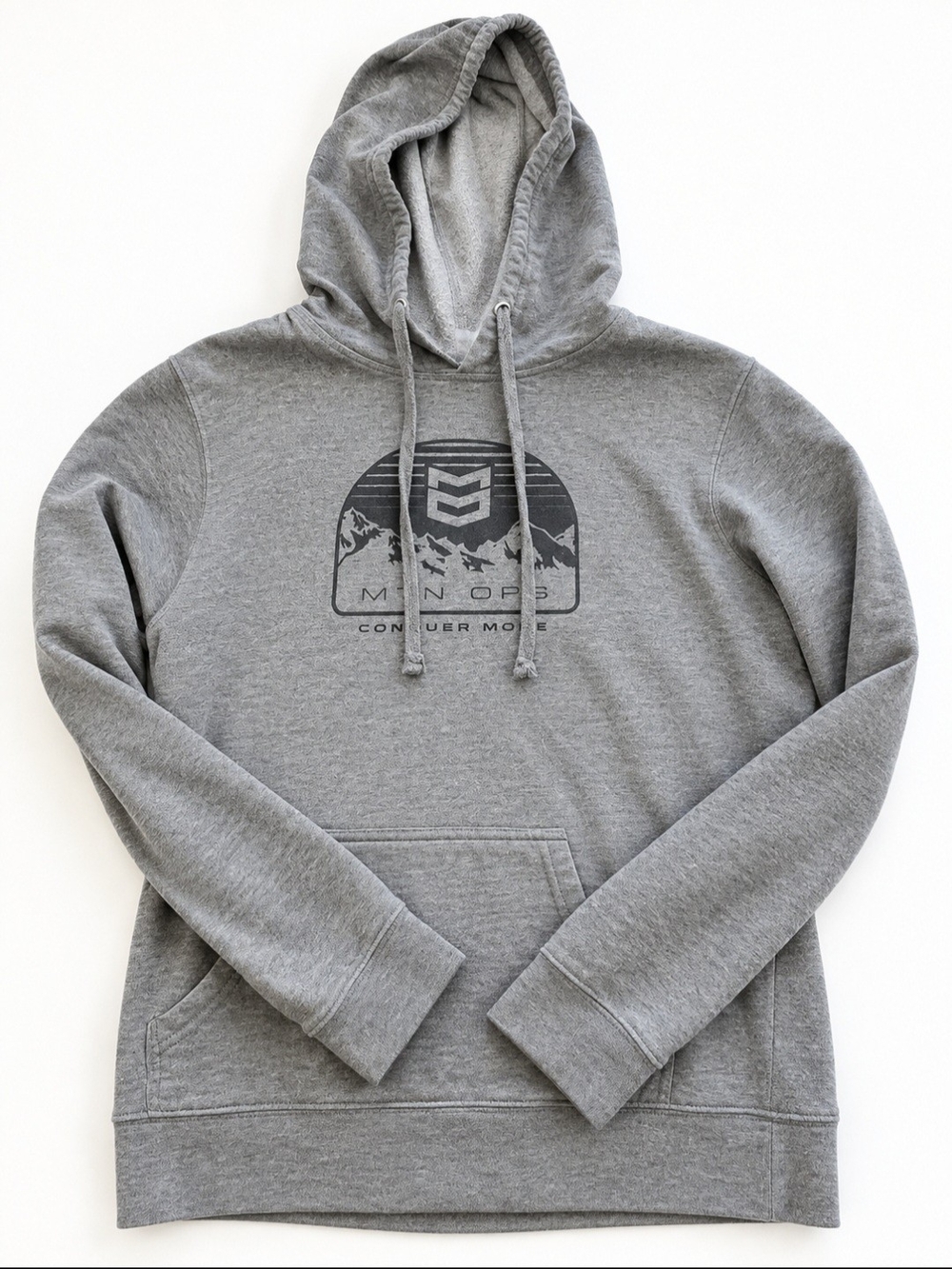 Mtn Ops Gray Hooded Pullover Sweatshirt